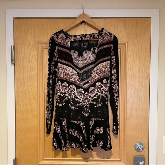 Free People Smooth Talker Tunic Top - Black - Picture 3 of 8